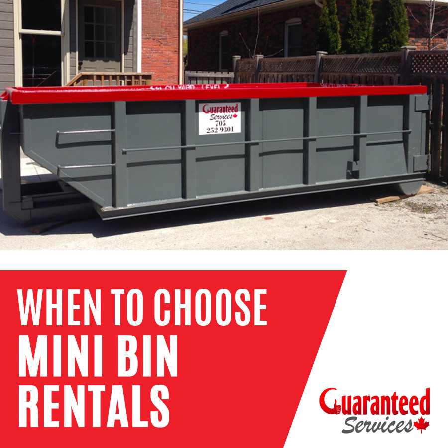 When to Choose Mini Bin Rentals