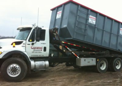 dumpster truck white